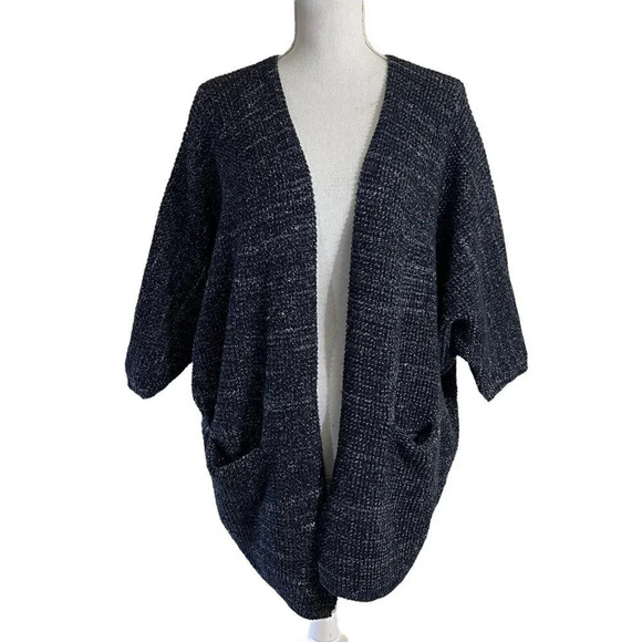 Universal Thread Blue Marled Cardigan Sweater Size Large Slouchy Open Duster Top - Picture 1 of 4